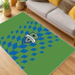 mls seattle sounders fc soccer team logo sport carpet area rug home decor gift idea for fans living room ssfc40
