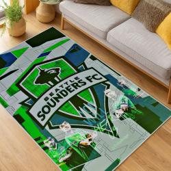 MLS Seattle Sounders Fc Soccer Team Logo Sport Carpet Area Rug Home Decor Gift Idea For Fans SSFC42