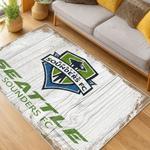 mls seattle sounders fc soccer team logo sport carpet area rug home decor gift idea for fans living room ssfc50