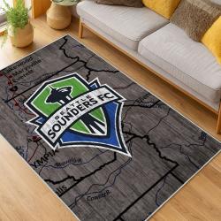 MLS Seattle Sounders Fc Soccer Team Logo Sport Carpet Area Rug Home Decor Gift Idea For Fans SSFC54