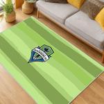 mls seattle sounders fc soccer team logo sport carpet area rug home decor gift idea for fans living room ssfc90
