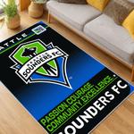 mls seattle sounders fc soccer team logo sport carpet area rug home decor gift idea for fans living room ssfc95