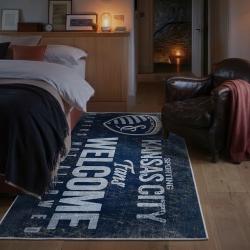 mls sporting kansas city area rug non slip soccer carpet home decor gift idea for fans bedroom skc10