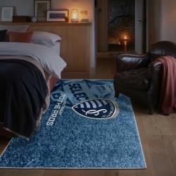 mls sporting kansas city area rug non slip soccer carpet home decor gift idea for fans bedroom skc16