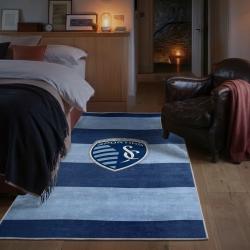 mls sporting kansas city area rug non slip soccer carpet home decor gift idea for fans bedroom skc19