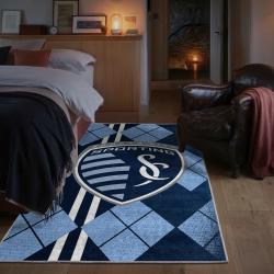 mls sporting kansas city area rug non slip soccer carpet home decor gift idea for fans bedroom skc2
