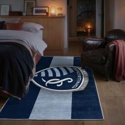 mls sporting kansas city area rug non slip soccer carpet home decor gift idea for fans bedroom skc20