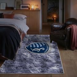 mls sporting kansas city area rug non slip soccer carpet home decor gift idea for fans bedroom skc24