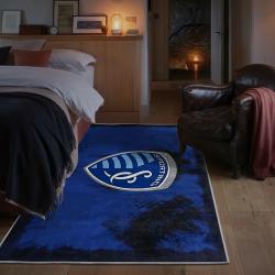 mls sporting kansas city area rug non slip soccer carpet home decor gift idea for fans bedroom skc25