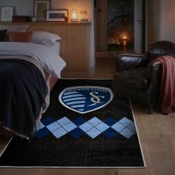 mls sporting kansas city area rug non slip soccer carpet home decor gift idea for fans bedroom skc30