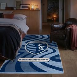 mls sporting kansas city area rug non slip soccer carpet home decor gift idea for fans bedroom skc32