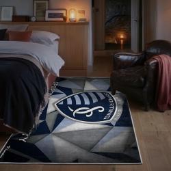 mls sporting kansas city area rug non slip soccer carpet home decor gift idea for fans bedroom skc36