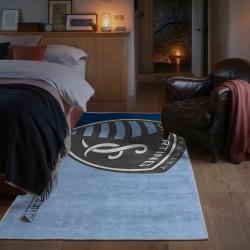 mls sporting kansas city area rug non slip soccer carpet home decor gift idea for fans bedroom skc42