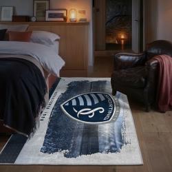 mls sporting kansas city area rug non slip soccer carpet home decor gift idea for fans bedroom skc53
