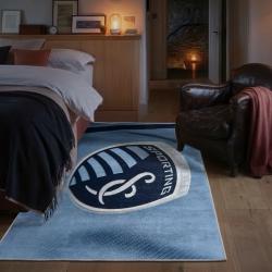 mls sporting kansas city area rug non slip soccer carpet home decor gift idea for fans bedroom skc55