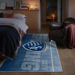 mls sporting kansas city area rug non slip soccer carpet home decor gift idea for fans bedroom skc60