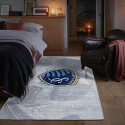 mls sporting kansas city area rug non slip soccer carpet home decor gift idea for fans bedroom skc61