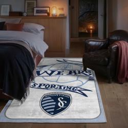 mls sporting kansas city area rug non slip soccer carpet home decor gift idea for fans bedroom skc76