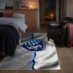 mls sporting kansas city area rug non slip soccer carpet home decor gift idea for fans bedroom skc79