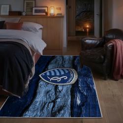 mls sporting kansas city area rug non slip soccer carpet home decor gift idea for fans bedroom skc87