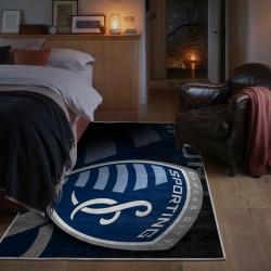mls sporting kansas city area rug non slip soccer carpet home decor gift idea for fans bedroom skc9