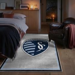 mls sporting kansas city area rug non slip soccer carpet home decor gift idea for fans bedroom skc90
