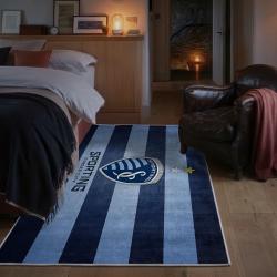 mls sporting kansas city area rug non slip soccer carpet home decor gift idea for fans bedroom skc92