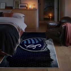 mls sporting kansas city area rug non slip soccer carpet home decor gift idea for fans bedroom skc95