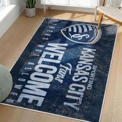 MLS Sporting Kansas City Area Rug Non-Slip Soccer Carpet Home Decor Gift Idea For Fans SKC10