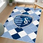 mls sporting kansas city area rug non slip soccer carpet home decor gift idea for fans living room skc100