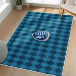 mls sporting kansas city area rug non slip soccer carpet home decor gift idea for fans living room skc101