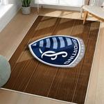 mls sporting kansas city area rug non slip soccer carpet home decor gift idea for fans living room skc14