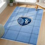 mls sporting kansas city area rug non slip soccer carpet home decor gift idea for fans living room skc15
