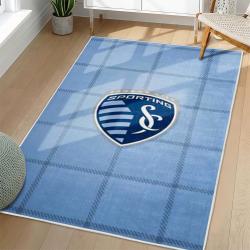 MLS Sporting Kansas City Area Rug Non-Slip Soccer Carpet Home Decor Gift Idea For Fans SKC15