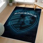 mls sporting kansas city area rug non slip soccer carpet home decor gift idea for fans living room skc17