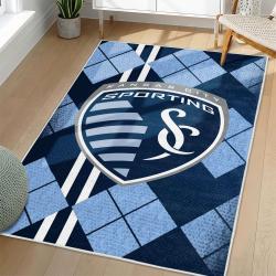 MLS Sporting Kansas City Area Rug Non-Slip Soccer Carpet Home Decor Gift Idea For Fans SKC2