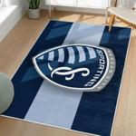 mls sporting kansas city area rug non slip soccer carpet home decor gift idea for fans living room skc20