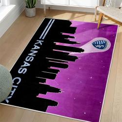 MLS Sporting Kansas City Area Rug Non-Slip Soccer Carpet Home Decor Gift Idea For Fans SKC21