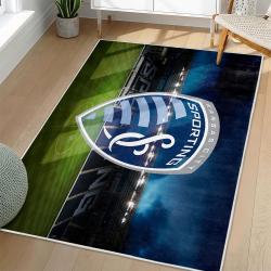 MLS Sporting Kansas City Area Rug Non-Slip Soccer Carpet Home Decor Gift Idea For Fans SKC23