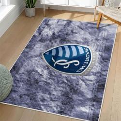 MLS Sporting Kansas City Area Rug Non-Slip Soccer Carpet Home Decor Gift Idea For Fans SKC24