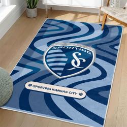 MLS Sporting Kansas City Area Rug Non-Slip Soccer Carpet Home Decor Gift Idea For Fans SKC32