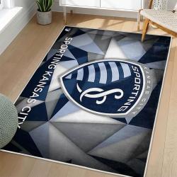 MLS Sporting Kansas City Area Rug Non-Slip Soccer Carpet Home Decor Gift Idea For Fans SKC36