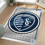 mls sporting kansas city area rug non slip soccer carpet home decor gift idea for fans living room skc37