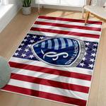 mls sporting kansas city area rug non slip soccer carpet home decor gift idea for fans living room skc4