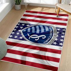 MLS Sporting Kansas City Area Rug Non-Slip Soccer Carpet Home Decor Gift Idea For Fans SKC4