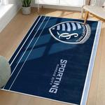 mls sporting kansas city area rug non slip soccer carpet home decor gift idea for fans living room skc44