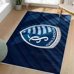 mls sporting kansas city area rug non slip soccer carpet home decor gift idea for fans living room skc5