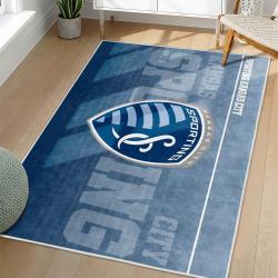 MLS Sporting Kansas City Area Rug Non-Slip Soccer Carpet Home Decor Gift Idea For Fans SKC60