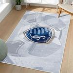 mls sporting kansas city area rug non slip soccer carpet home decor gift idea for fans living room skc61
