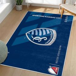MLS Sporting Kansas City Area Rug Non-Slip Soccer Carpet Home Decor Gift Idea For Fans SKC66